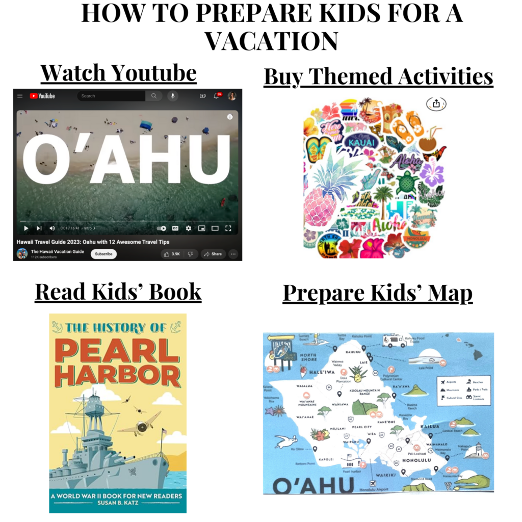 variation of travel activities for 4-8 year old kids